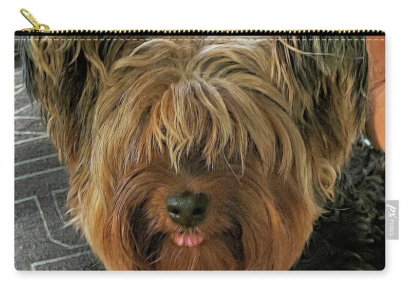Dog Zip Pouch featuring the photograph Minnie by Cathy Kovarik