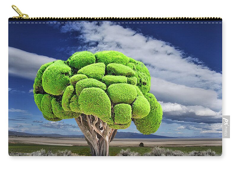 Tree Zip Pouch featuring the photograph Miracle Tree by Harry Spitz
