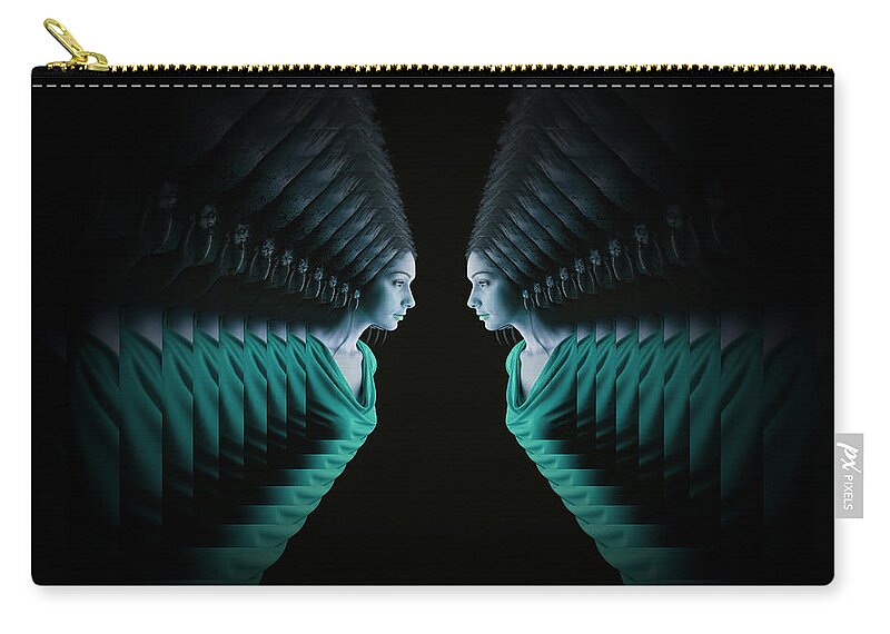 Woman Zip Pouch featuring the photograph Mirror, Mirror on The Wall, Who's The Fairest of Them All by Marc Nader