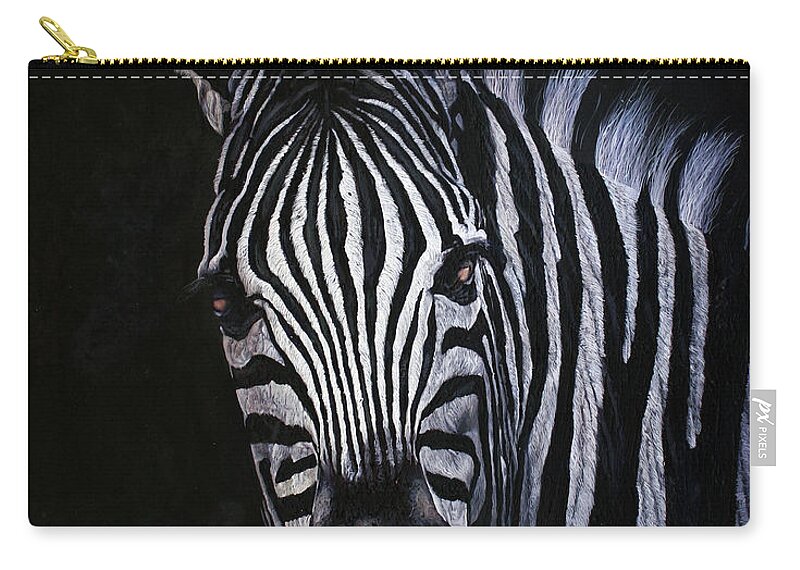 African Wildlife Carry-all Pouch featuring the painting Mischievious by Ronnie Moyo