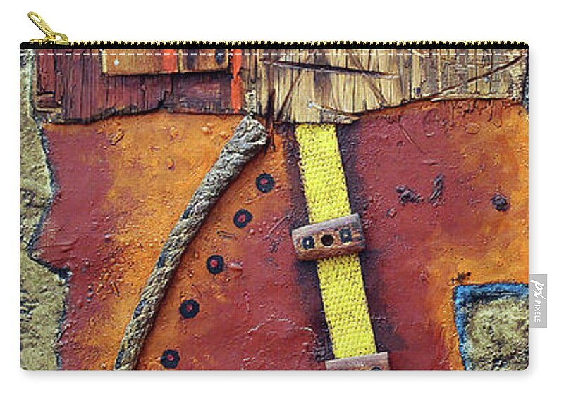 African Art Carry-all Pouch featuring the painting Mission Control by Michael Nene
