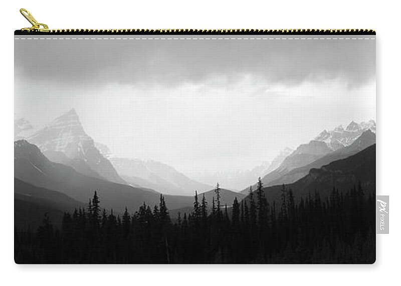 617 Zip Pouch featuring the photograph Mistaya Valley - Canadian Rockies by Sonny Ryse