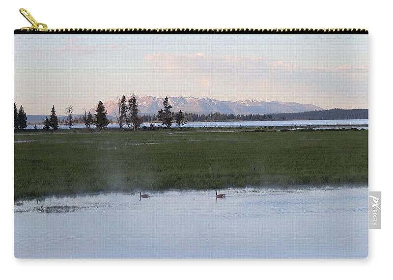 Mist Zip Pouch featuring the photograph Misty Morning 2 by Yvonne M Smith