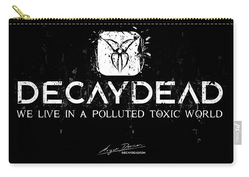 Logotype Zip Pouch featuring the digital art Decaydead by Argus Dorian