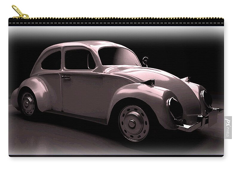 Mix Media Zip Pouch featuring the digital art Model Car #3 by Rose Lewis