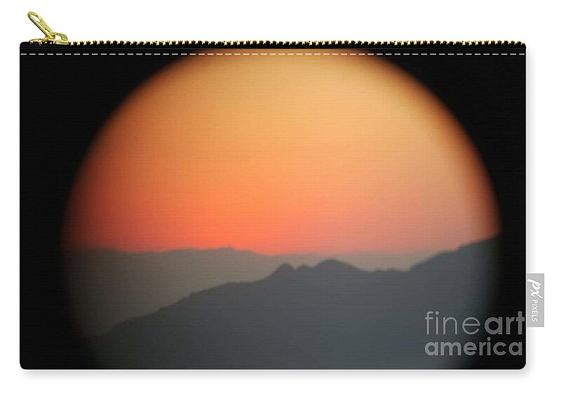 Desert Zip Pouch featuring the photograph Mojave Sunset by Elena Pratt