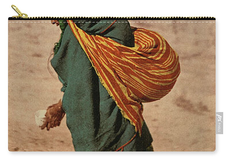 1 Person Zip Pouch featuring the photograph Moki Farmer by Underwood Archives