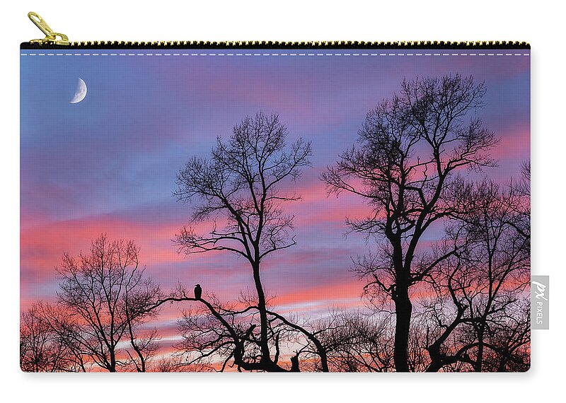 Moon Zip Pouch featuring the photograph Moment of Solitude by Darren White
