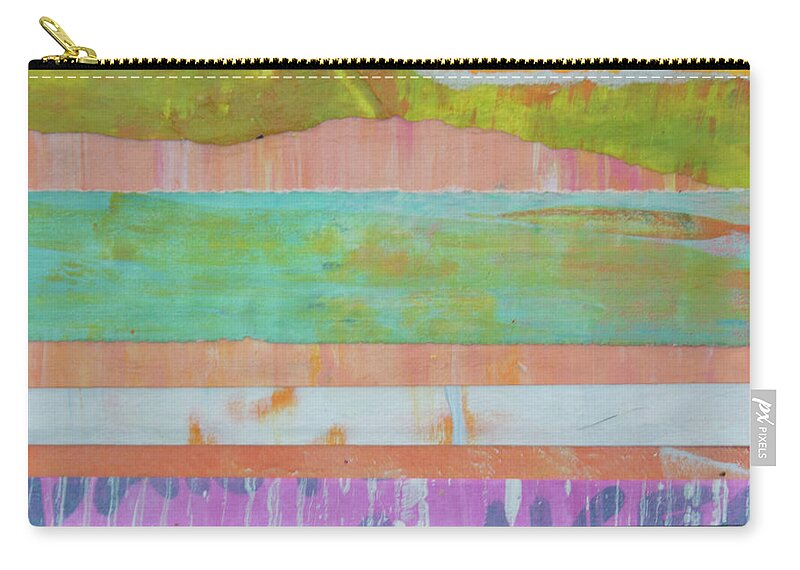 Mixed Media Zip Pouch featuring the mixed media Moments in Time 5 by Julia Malakoff