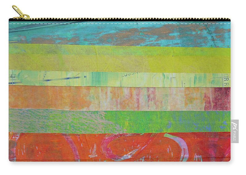 Mixed Media Zip Pouch featuring the mixed media Moments in Time 6 by Julia Malakoff