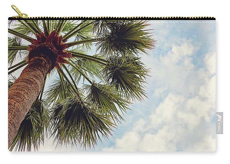 Monaco Carry-all Pouch featuring the photograph Monaco Palm by Melanie Alexandra Price