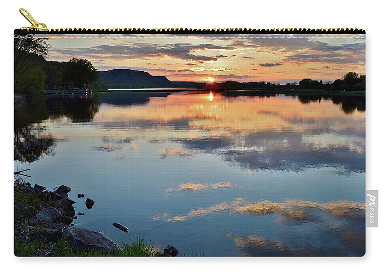 Sunset Zip Pouch featuring the photograph Monday by Susie Loechler