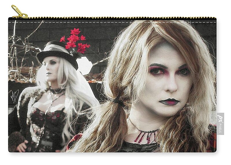 Cosplay Zip Pouch featuring the photograph Monique and Ryli 5 by Mark Baranowski