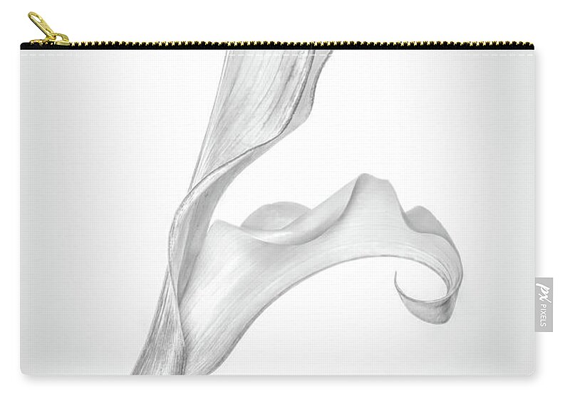 Calla Lily Carry-all Pouch featuring the photograph Monochromatic Calla Lily by Elvira Peretsman