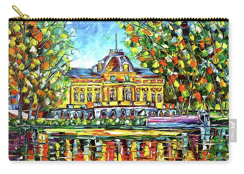 German Park Landscape Carry-all Pouch featuring the painting Monrepos Castle In Ludwigsburg by Mirek Kuzniar