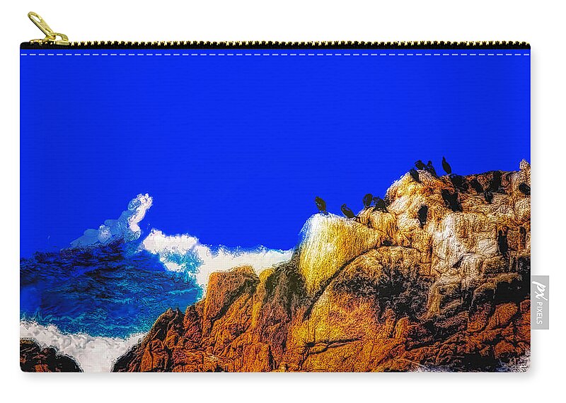 Monterey Zip Pouch featuring the photograph Monterey Ocean View by Jim Signorelli