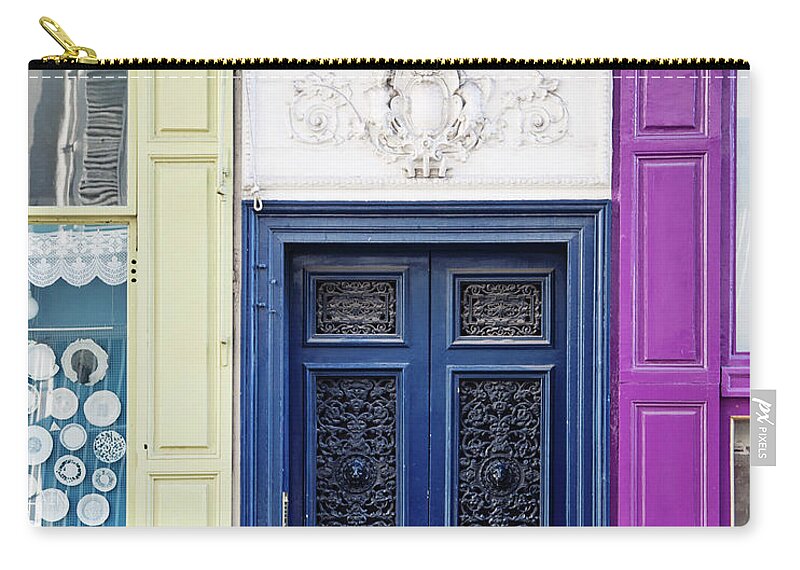 Paris Photography Carry-all Pouch featuring the photograph Montmartre Colors - Paris Doors by Melanie Alexandra Price