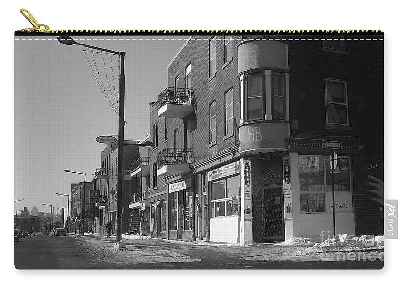 Montreal Zip Pouch featuring the photograph Montreal Street Photo 5 by Reb Frost