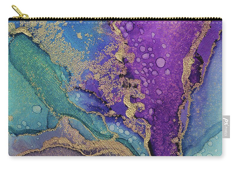 Moody Zip Pouch featuring the painting Moody Mermaid Part 2 by Olga Shvartsur
