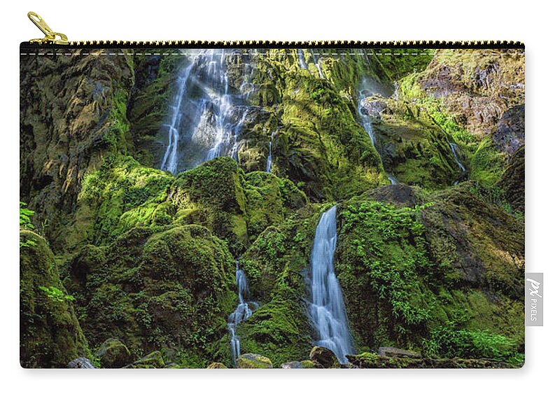 Moon Falls Zip Pouch featuring the photograph Moon Falls, No. 2 by Belinda Greb