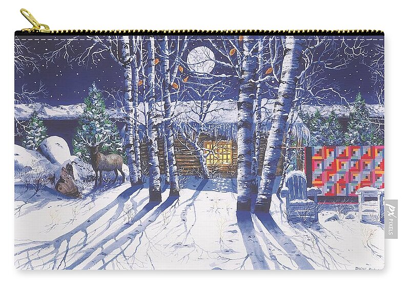Full Moon Carry-all Pouch featuring the painting Moonlight by Diane Phalen