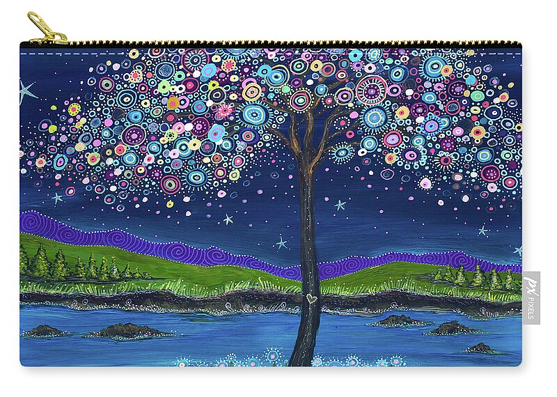 Moonlit Magic Carry-all Pouch featuring the painting Moonlit Magic by Tanielle Childers