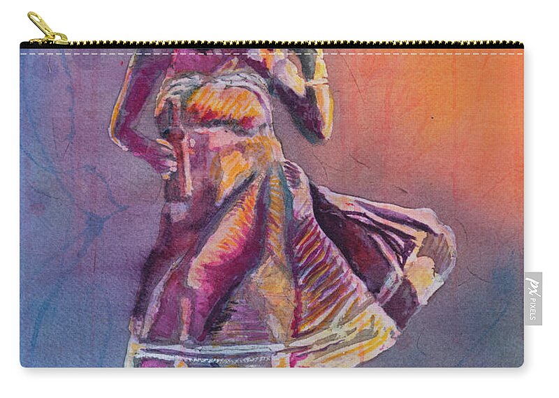 Painting Zip Pouch featuring the painting Moonlite Swing by Robert FERD Frank