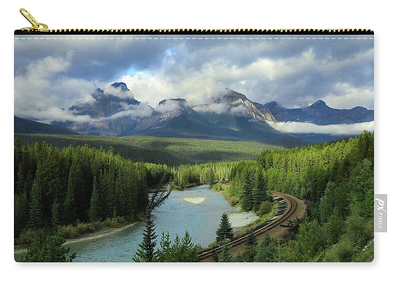 Morant's Curve Canada Zip Pouch featuring the photograph Morant's Curve Canada by Dan Sproul