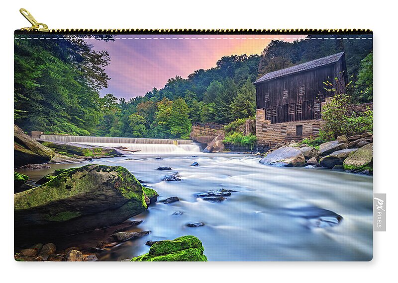 Beautiful Zip Pouch featuring the photograph Morning at McConnell's Mill by Andy Crawford