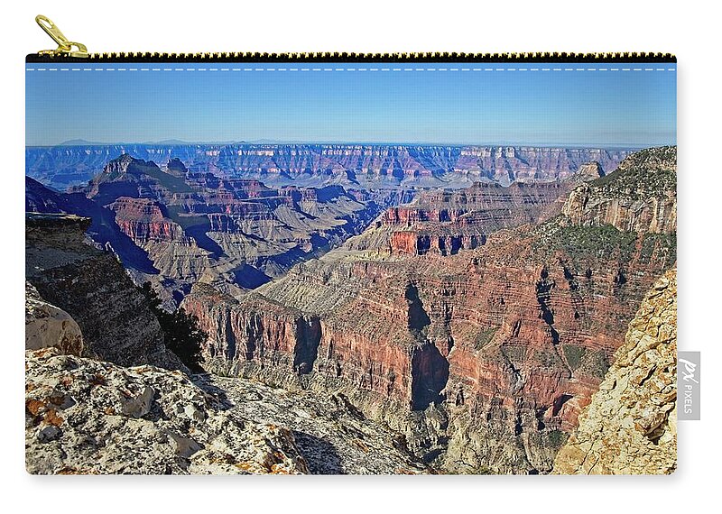 America Zip Pouch featuring the photograph Morning at the North Rim by Ronald Lutz