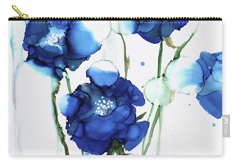  Carry-all Pouch featuring the painting Morning Dew by Julie Tibus