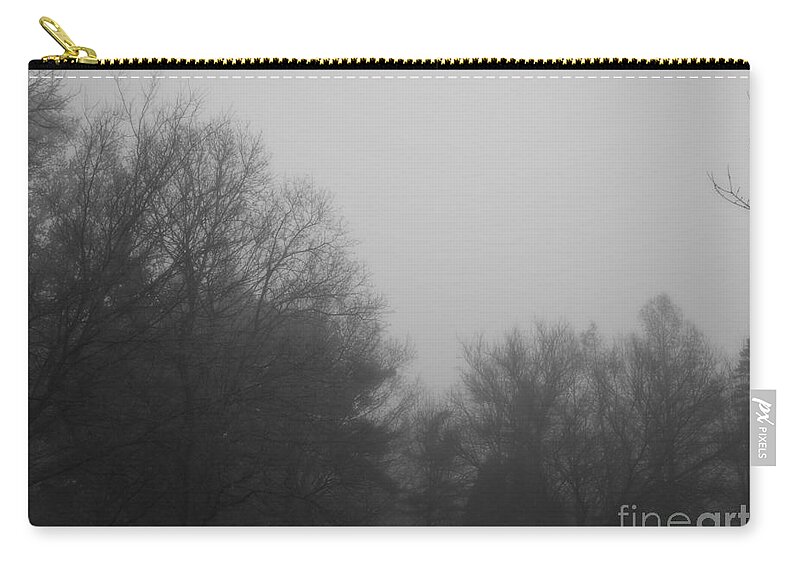 Nataure Zip Pouch featuring the photograph Morning Fog at the Cabin by Frank J Casella