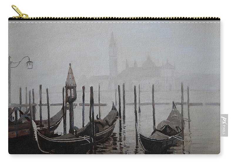 Venice Zip Pouch featuring the painting Morning in Venice by Masami IIDA