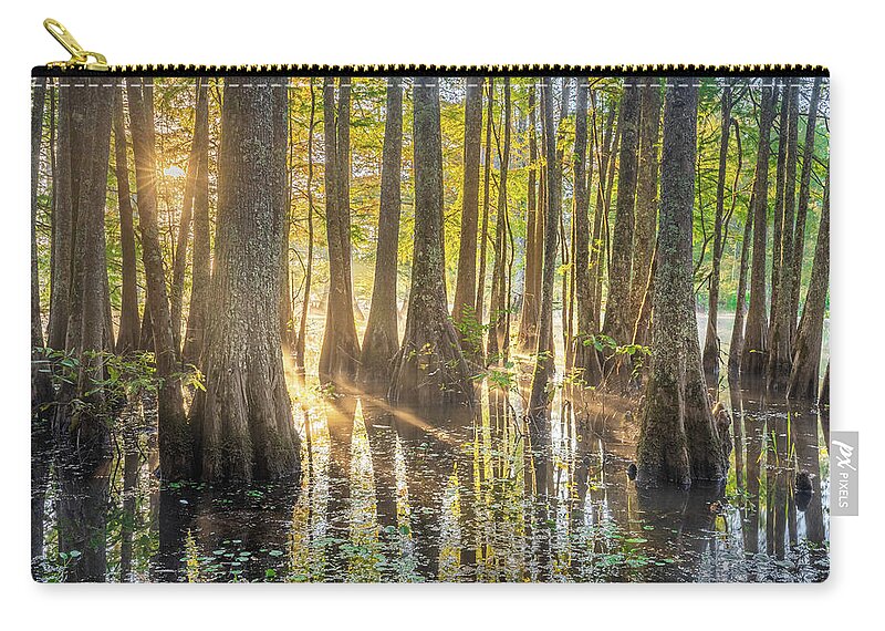 Noxubee National Wildlife Refuge Zip Pouch featuring the photograph Morning Light At Noxubee National Wildlife Refuge by Jordan Hill