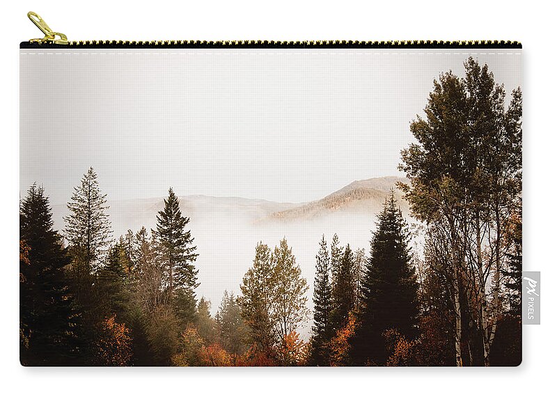 Canada Zip Pouch featuring the photograph Morning Mist by Carmen Kern