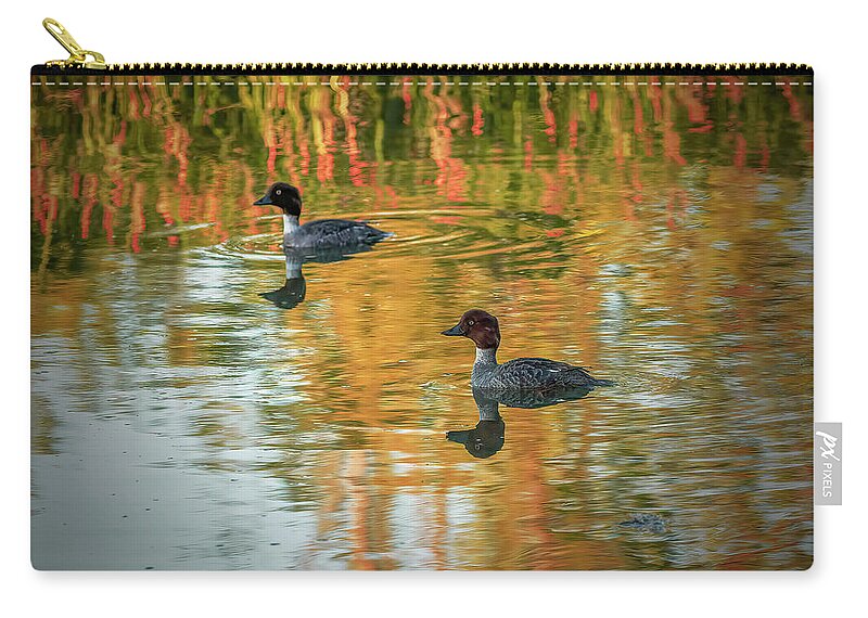 Morning Reflections Zip Pouch featuring the photograph Morning Reflections by Leif Sohlman