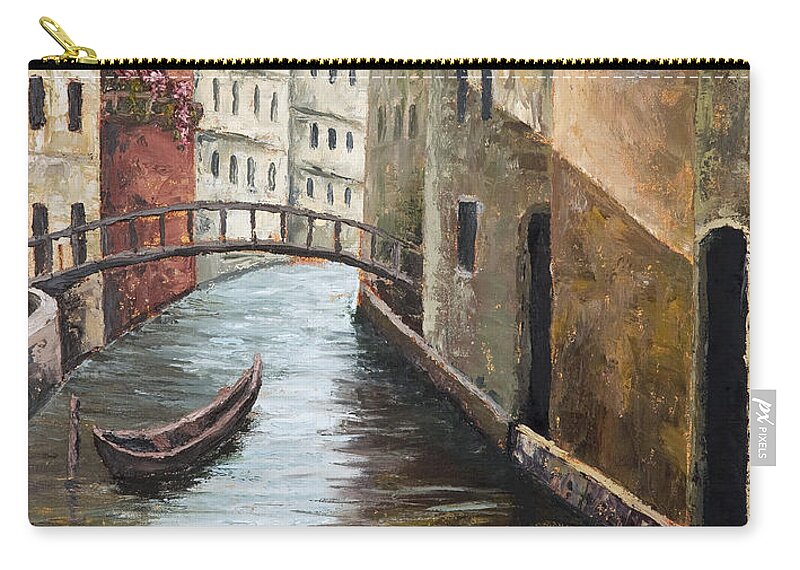Venice Zip Pouch featuring the painting Morning Shadows by Darice Machel McGuire