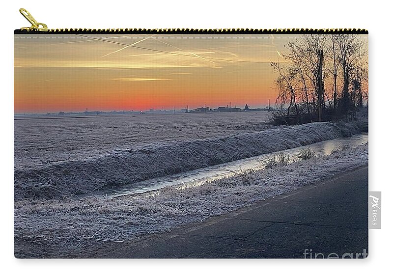 Clouds Zip Pouch featuring the photograph Morning walks 4 by Tiziana Maniezzo