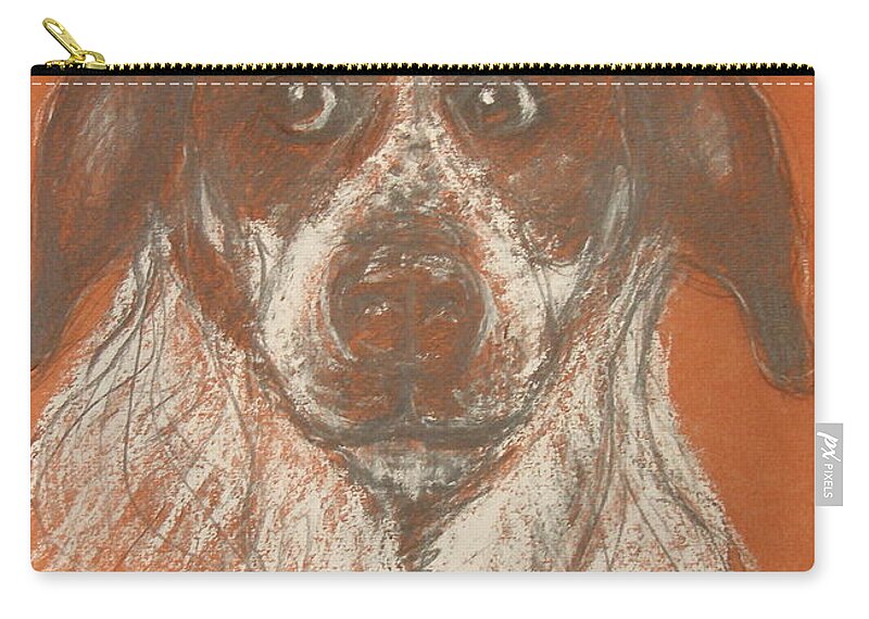 Realism Zip Pouch featuring the drawing Moses by Donelli DiMaria
