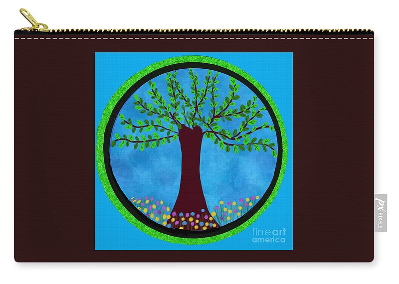 Mother Nature Zip Pouch featuring the digital art 'Mother Natures gift of summer by Elaine Hayward
