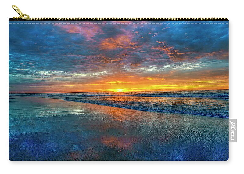 Ogunquit Beach Zip Pouch featuring the photograph Mother Nature's Paint Brush by Penny Polakoff