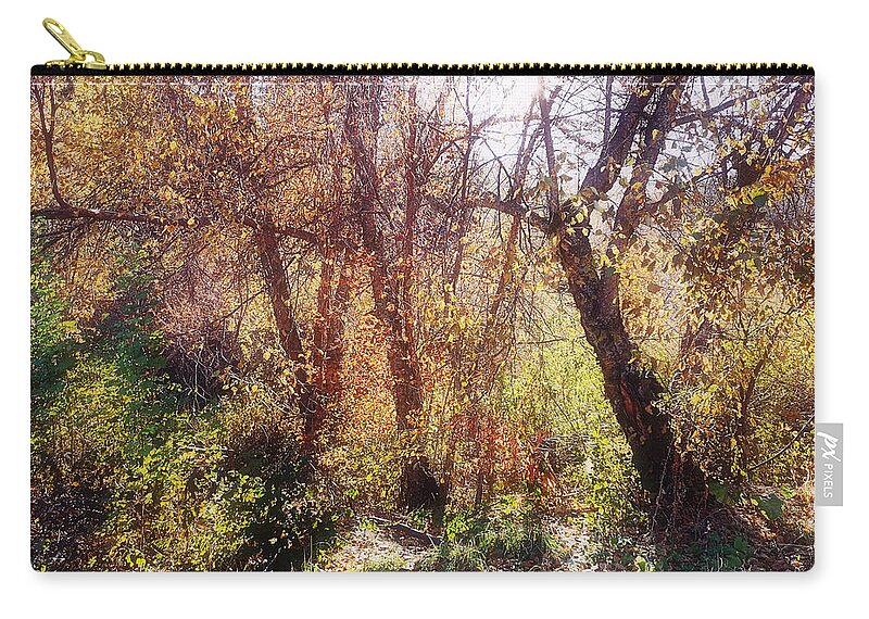 Autumn Leaves Zip Pouch featuring the photograph Mother Nature's Palette 2 by Linda McRae