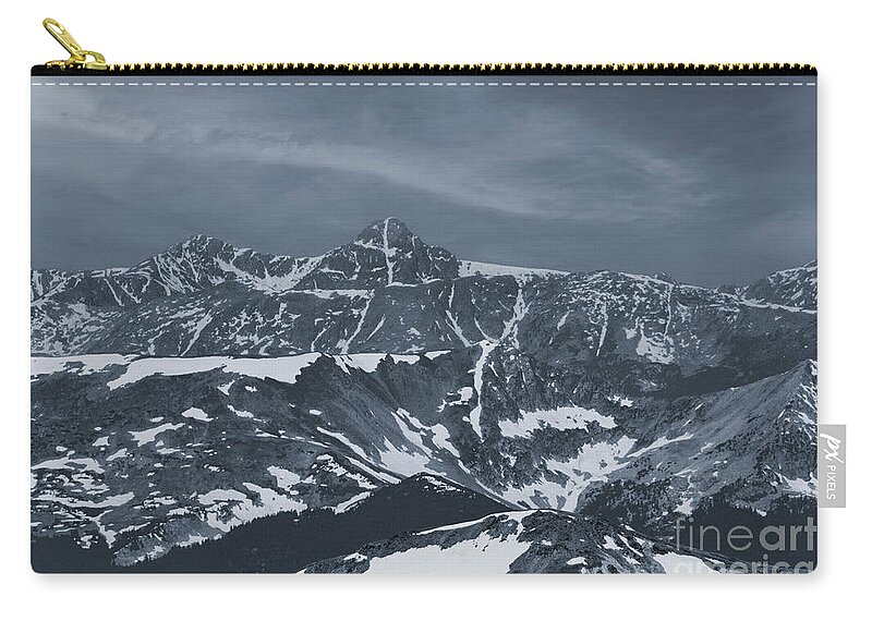 Mount Of The Holy Cross Zip Pouch featuring the photograph Mount of the Holy Cross by Steven Krull