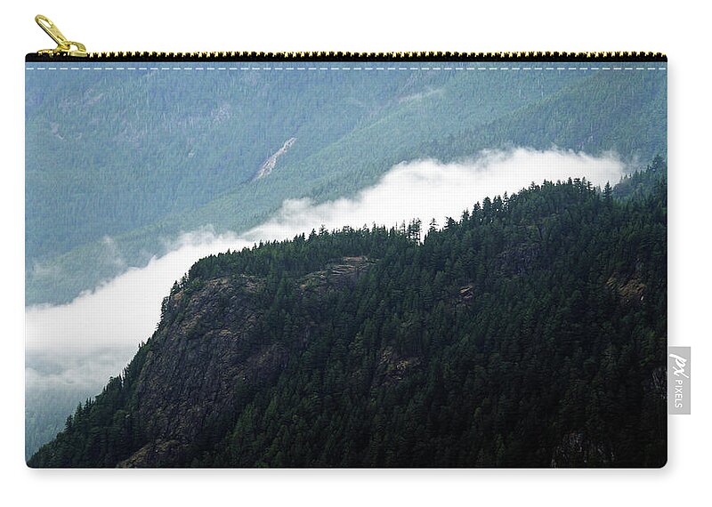 Mountains Zip Pouch featuring the photograph Mountain Clouds IV by Cameron Wood