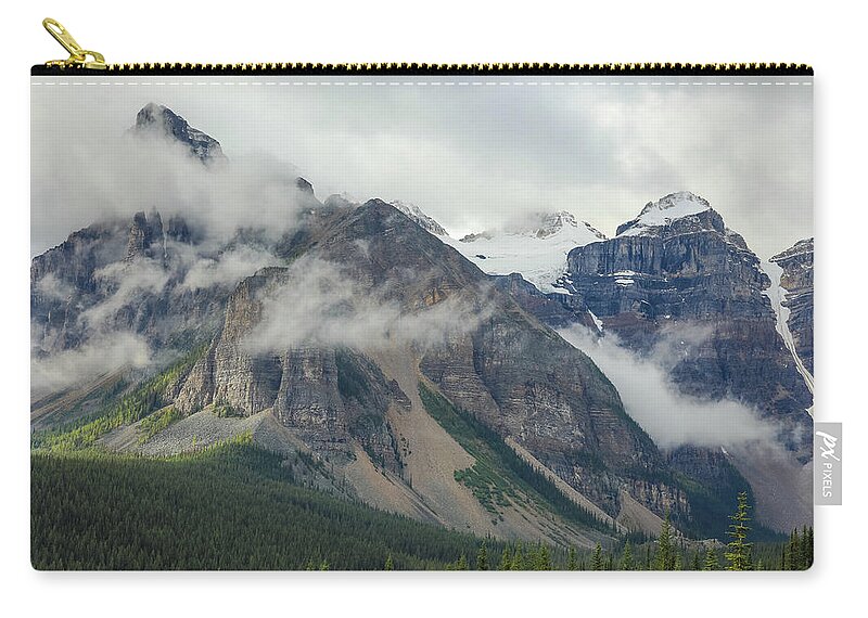 Mountain Drama Zip Pouch featuring the photograph Mountain Drama by Dan Sproul