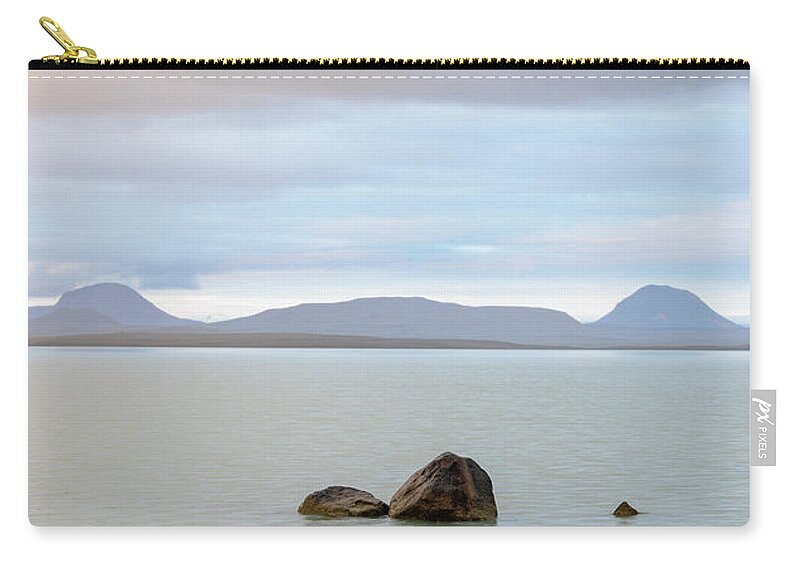 Iceland Zip Pouch featuring the photograph Mountain Lake by David Lee