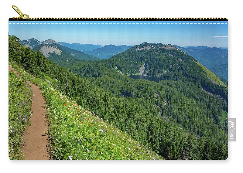 Flowers Zip Pouch featuring the photograph Mountain Trail 2 by Pelo Blanco Photo