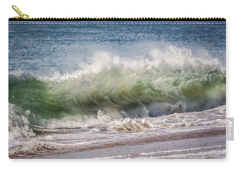 Waves Zip Pouch featuring the photograph Movement by Linda Bonaccorsi
