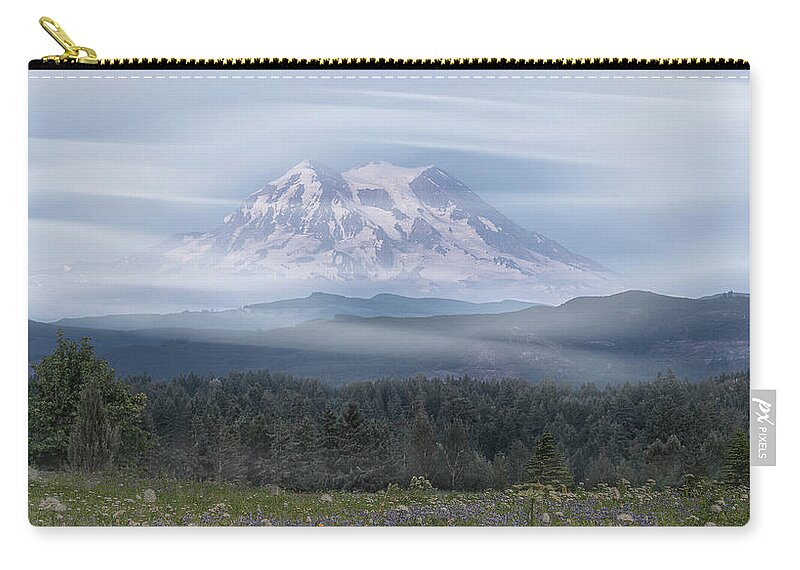 Mount Rainier Zip Pouch featuring the photograph Mt. Rainier by Patti Deters
