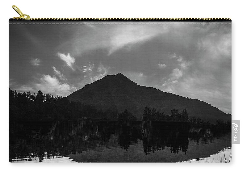 Mt. Tamalpais Zip Pouch featuring the photograph Mt. Tamalpais from Corte Madera Creek by Donald Kinney